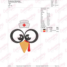 Nurse Turkey Thanksgiving Embroidery Design