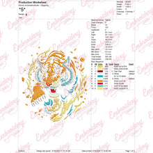 Tiger Hoop Art Embroidery Design