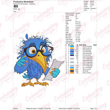 Crazy Bird Embroidery Design