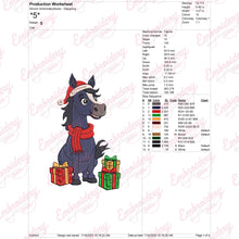 Christmas Horse Embroidery Design
