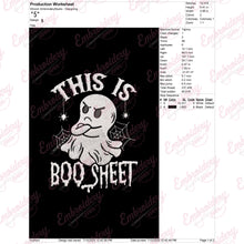 This Is Boo Sheet Spider Halloween Embroidery Design