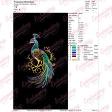 Elegant Peacock Embroidery Design