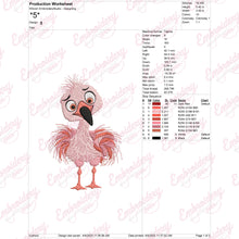 Funny Flamingo Embroidery Design
