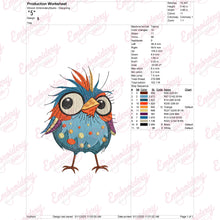 Quirky Crazy Bird Embroidery Pattern for Pet Lovers