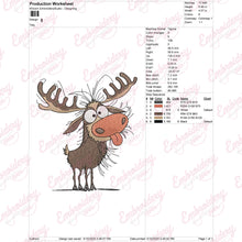 Moose Machine Embroidery Design