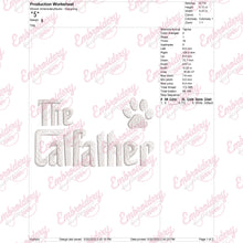 The Cat Father Embroidery Design