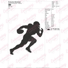 American Football Player Embroidery Design