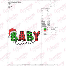 Baby Claus With Santa Hat Embroidery Design
