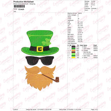 St Patrick's Day Leprechaun Face Embroidery Design