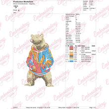 Funny Polar Bear Embroidery Design