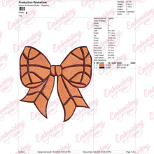 Basketball Coquette Bow Embroidery Design