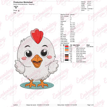 Cute Baby Chicken Embroidery Design