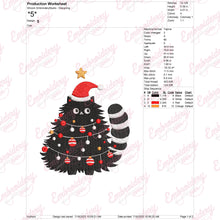 Grumpy Christmas Cat Embroidery Design