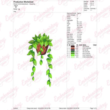 Hanging Plant In A Pot Embroidery Design