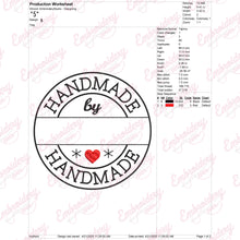 Handmade Split Name Frame Embroidery Design