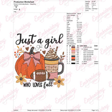 Just A Girl Who Loves Fall Embroidery Design