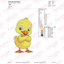 Little Yellow Duck Embroidery Design