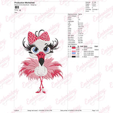 Cute Flamingo Embroidery Design