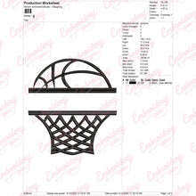 Basketball Monogram Split Embroidery Design