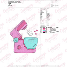 Kitchen Mixer Embroidery Design