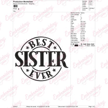 Best Sister Ever Embroidery Design