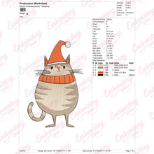 Meowy Christmas Cheer Embroidery Design