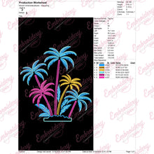 Palm Tree Embroidery Design