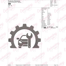 Auto Service Embroidery Design