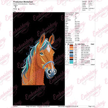 Horse Head Machine Embroidery Design