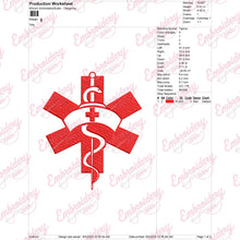 Star of Life Nursing Embroidery Design