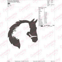 Horse With Young Lady Embroidery Design