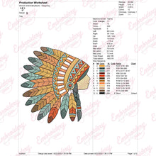 Native American Thanksgiving Headdress Embroidery Design