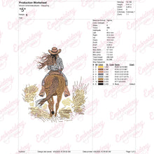Cute Cowgirl Machine Embroidery Design