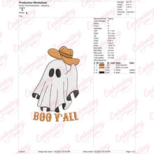 Howdy Boo Ghost Halloween Embroidery Design