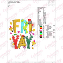 Fri Yay Teacher Embroidery Design