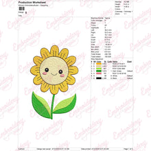 Cute Sunflower Embroidery Design