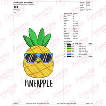 Fineapple Funny Pineapple Embroidery Design