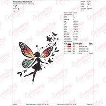Angel Butterfly Embroidery Design