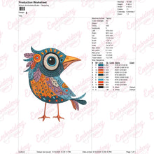 Charming Bird Embroidery Design