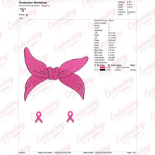 Pink Ribbon Wreath Breast Cancer Embroidery Design