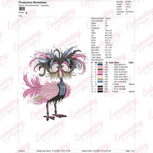Crazy Bird Embroidery Design