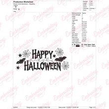 Happy Halloween Text Embroidery Design