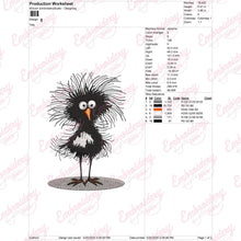Funny Crazy Chicken Embroidery Design