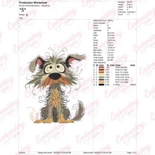 Crazy Dog Embroidery Design