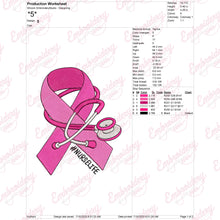 Nurse Life Breast Cancer Awareness Embroidery Design