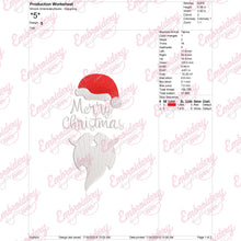 Merry Christmas Santa Embroidery Design