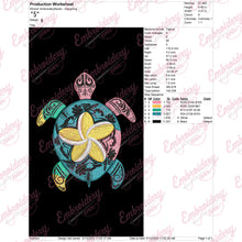 Hawaiian Sea Turtle Embroidery Design