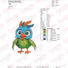 Cute Bird Machine Embroidery Design