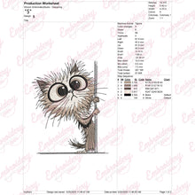 Cute Peeking Cat Machine Embroidery Design
