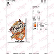 Cute Peeking Owl Embroidery Design